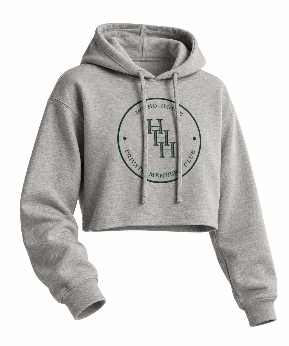 HO HO HOUSE women's cropped hoodie design
