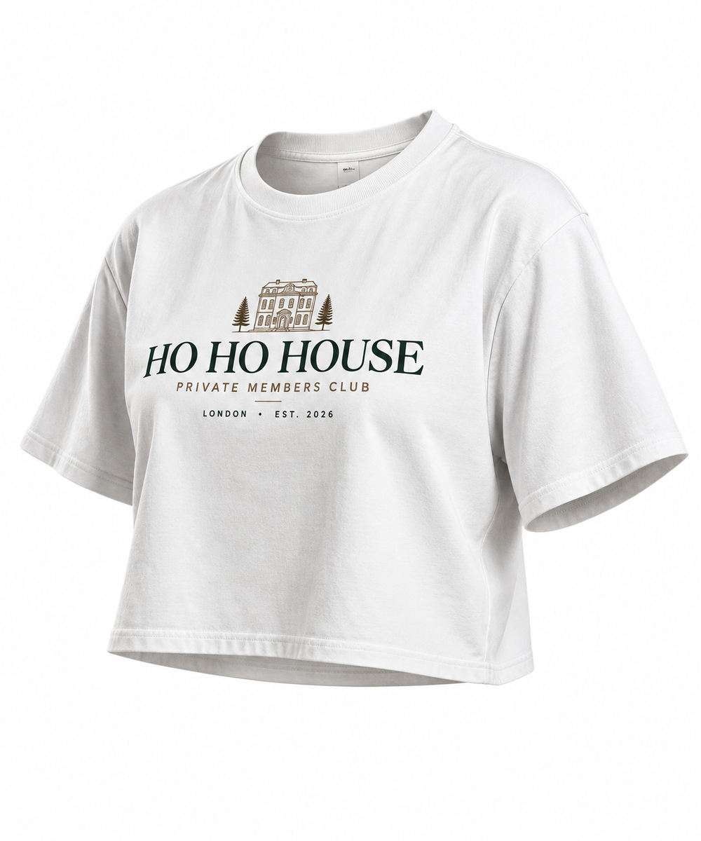 HO HO HOUSE women's cropped T-shirt design