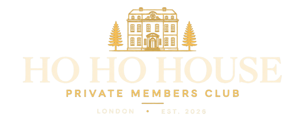 HO HO HOUSE Private Members Club cream and gold logo