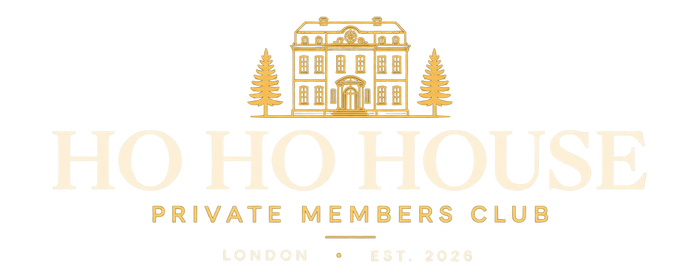 HO HO HOUSE Private Members Club cream and gold logo